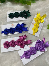 Load image into Gallery viewer, Royal Blue 3 Roses Head Band
