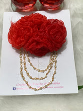 Load image into Gallery viewer, Red Leather Flower Pearl Hanging
