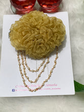 Load image into Gallery viewer, Golden Leather Flower Pearl Hanging
