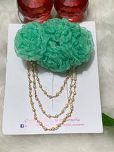 Load image into Gallery viewer, Green Leather Flower Pearl Hanging
