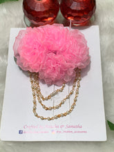 Load image into Gallery viewer, Pink Leather Flower Pearl Hanging
