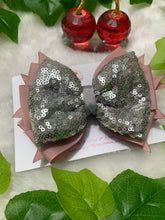 Load image into Gallery viewer, Grey  Sequence Princess Bows

