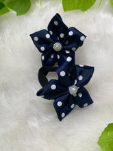 Load image into Gallery viewer, Navy Blue dot 5 Petal Flower Tic Tacs
