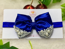 Load image into Gallery viewer, Royal Blue Pearl  Bow
