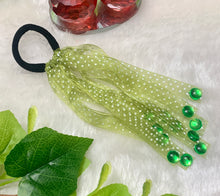 Load image into Gallery viewer, Green dotted Hanging Rubber bands
