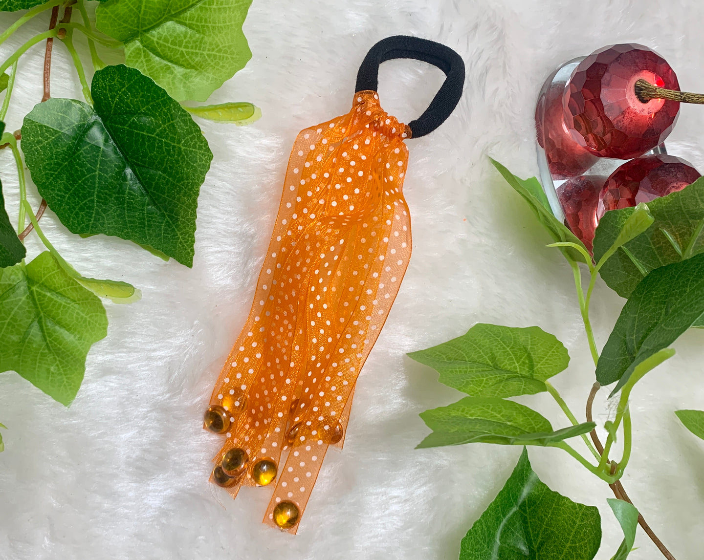 Orange dotted Hanging Rubber bands