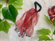 Load image into Gallery viewer, Maroon dotted Hanging Rubber bands
