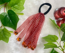 Load image into Gallery viewer, Maroon dotted Hanging Rubber bands
